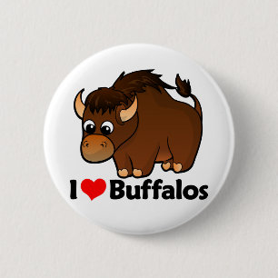 Macaron Rond 5 Cm J'aime Buffalo
