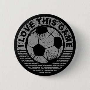Macaron Rond 5 Cm J'aime ce jeu - grunge du football/football