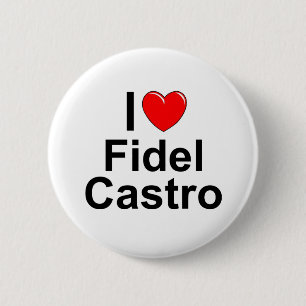 Macaron Rond 5 Cm J'aime (coeur) Fidel Castro