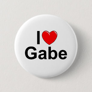 Macaron Rond 5 Cm J'aime (coeur) Gabe