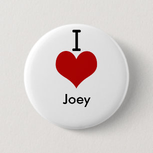 Macaron Rond 5 Cm J'aime (coeur) Joey
