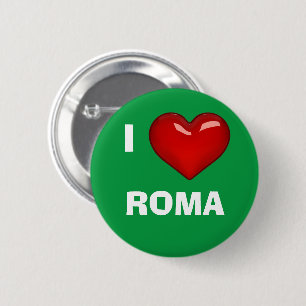 Macaron Rond 5 Cm J'AIME (COEUR) ROMA modifiable