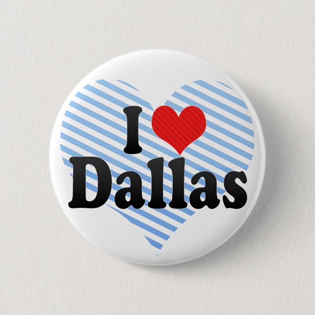 Macaron Rond 5 Cm J'aime Dallas (Devant)