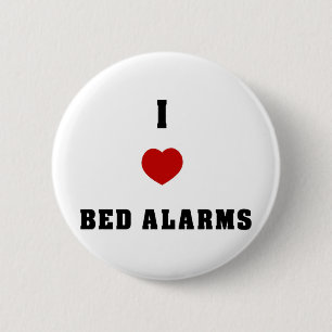 Macaron Rond 5 Cm J'aime des alarmes de lit