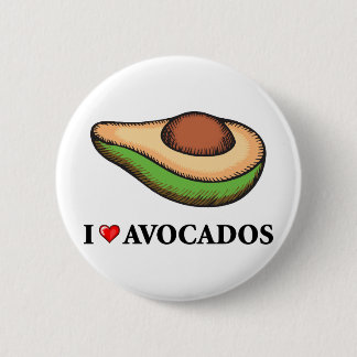Macaron Rond 5 Cm J'aime des avocats