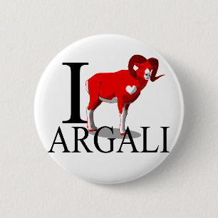 Macaron Rond 5 Cm J'aime des boutons d'Argali