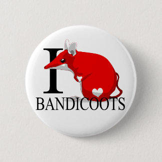 Macaron Rond 5 Cm J'aime des boutons de Bandicoots