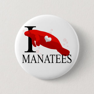 Macaron Rond 5 Cm J'aime des boutons de lamantins