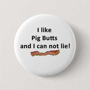 Macaron Rond 5 Cm J'aime des bouts de porc et je ne peux pas me