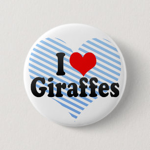 Macaron Rond 5 Cm J'aime des girafes