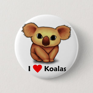 Macaron Rond 5 Cm J'aime des koala