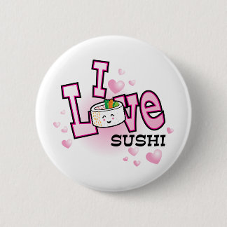 Macaron Rond 5 Cm J'aime des sushi