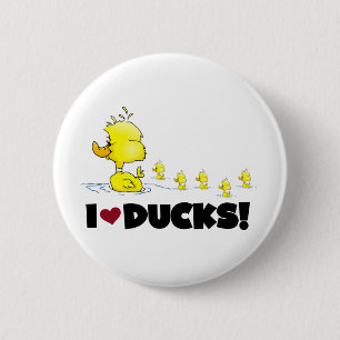 Macaron Rond 5 Cm J'aime des T-shirts et des cadeaux de canards