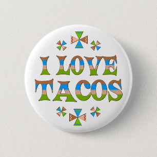 Macaron Rond 5 Cm J'aime des tacos