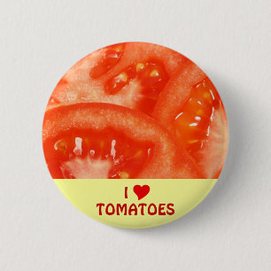 Macaron Rond 5 Cm J'aime des tomates