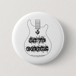 Macaron Rond 5 Cm J'aime Dierks (la guitare)