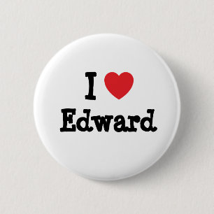 Macaron Rond 5 Cm J'aime Edward heart T-Shirt