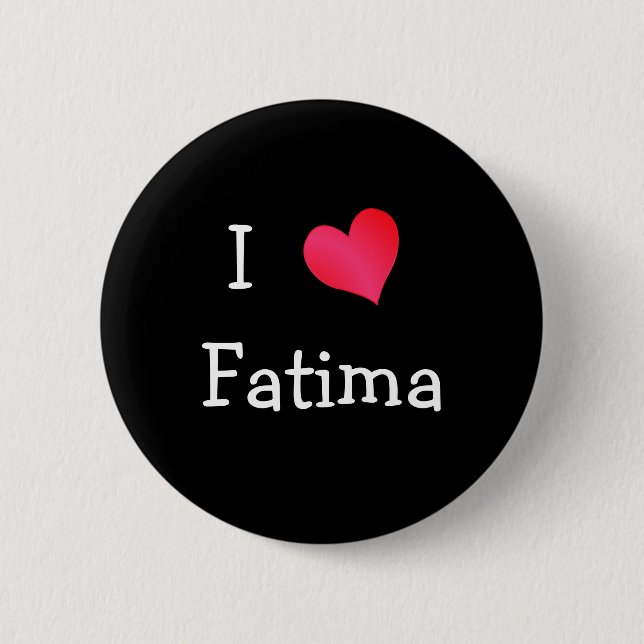 Macaron Rond 5 Cm J'aime Fatima (Devant)