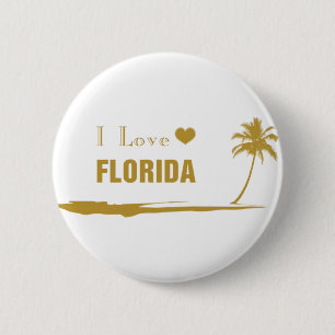Macaron Rond 5 Cm J'aime Florida Gold