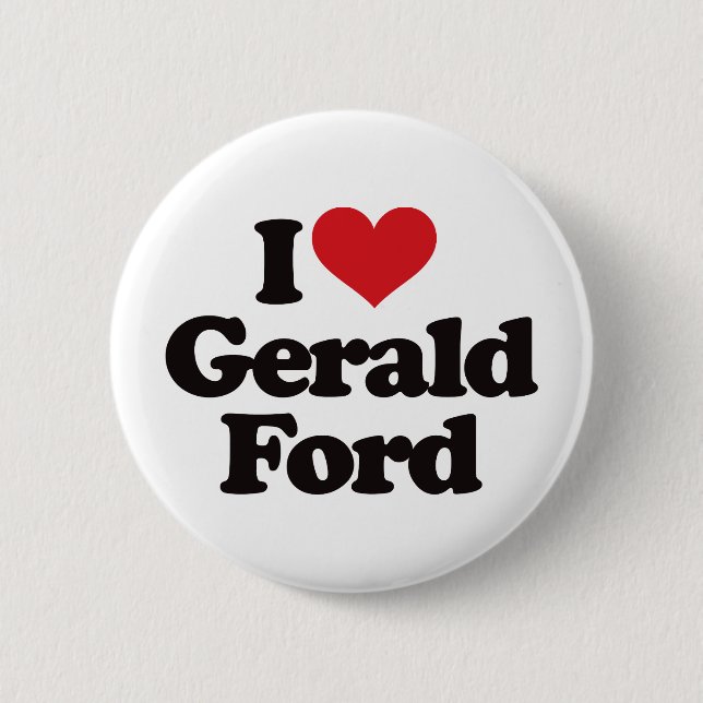 Macaron Rond 5 Cm J'aime Gerald Ford (Devant)