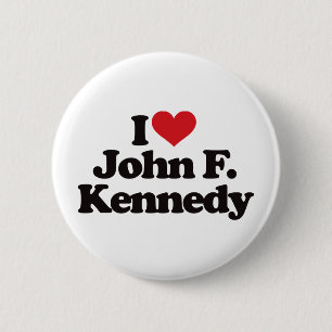 Macaron Rond 5 Cm J'aime John F. Kennedy