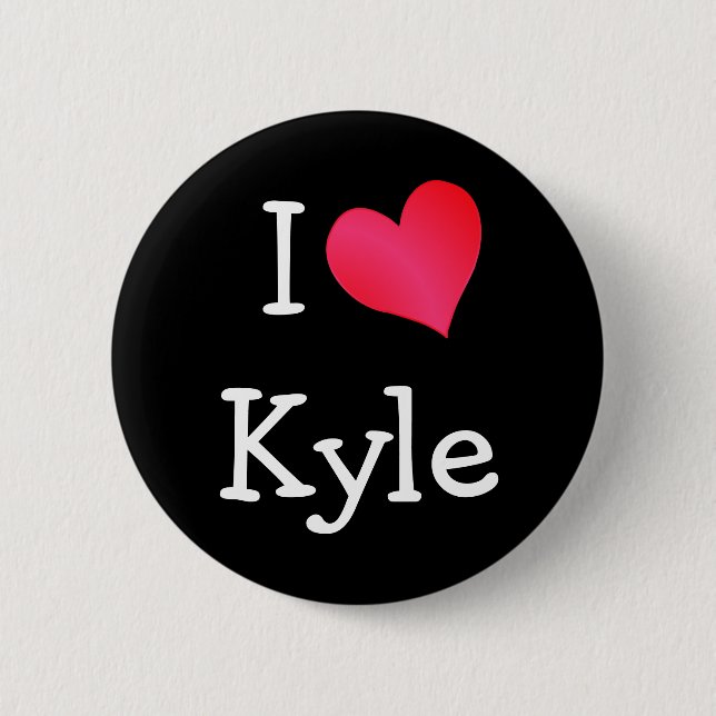Macaron Rond 5 Cm J'aime Kyle (Devant)