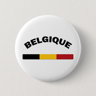 Macaron Rond 5 Cm J'aime la Belgique