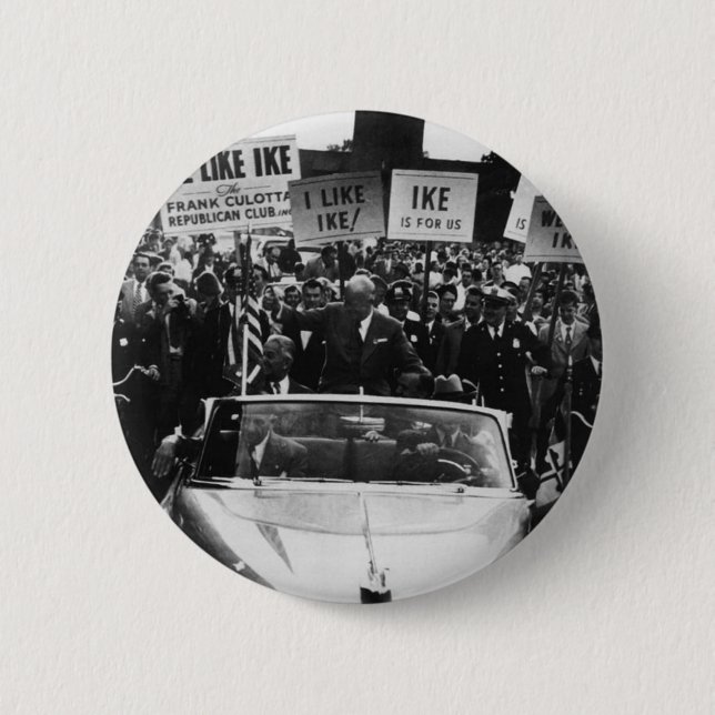 Macaron Rond 5 Cm J'aime la campagne d'Ike Dwight David Eisenhower (Devant)
