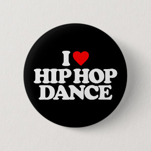 MACARON ROND 5 CM J'AIME LA DANSE DE HIP HOP