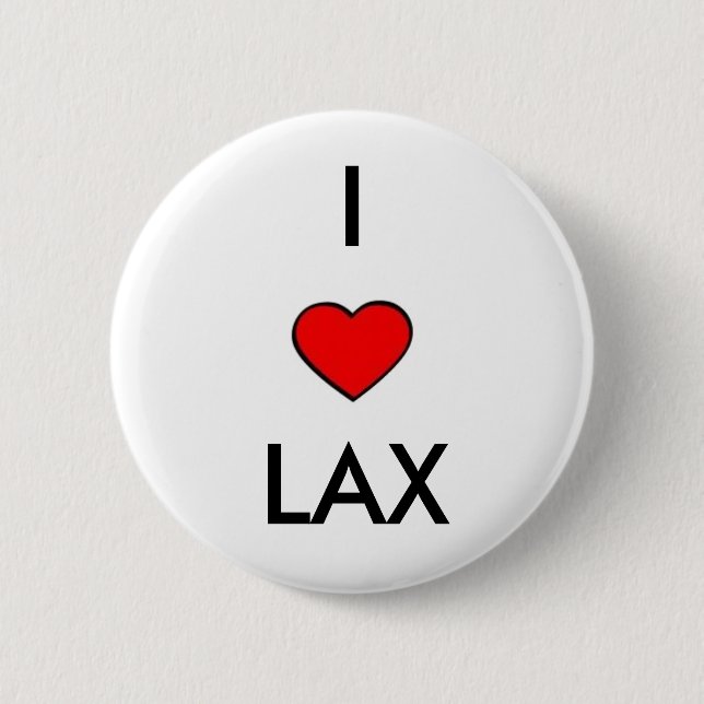 Macaron Rond 5 Cm j'aime la lacrosse (Devant)