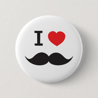 Macaron Rond 5 Cm J'aime la moustache