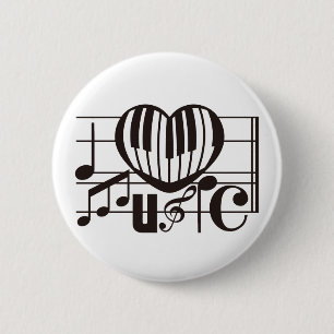 MACARON ROND 5 CM J'AIME LA MUSIQUE