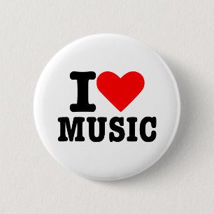 Macaron Rond 5 Cm J'aime la musique