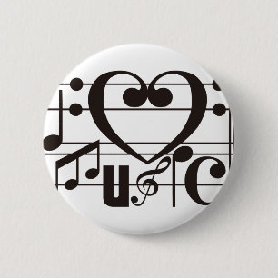 MACARON ROND 5 CM J'AIME LA MUSIQUE