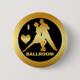 MACARON ROND 5 CM J'AIME LA SALLE DE BAL