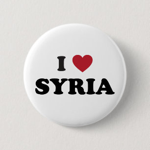 Macaron Rond 5 Cm J'aime la Syrie