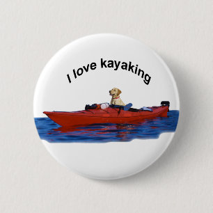 Macaron Rond 5 Cm J'aime (laboratoire jaune) 2 kayaking