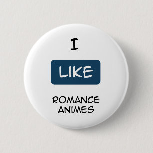 Macaron Rond 5 Cm J'aime l'Anime Romance