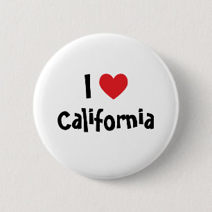 Macaron Rond 5 Cm J'aime le bouton Californie