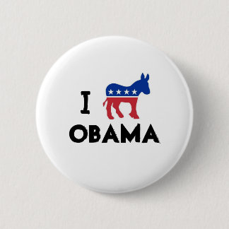 Macaron Rond 5 Cm J'aime le bouton d'âne d'Obama
