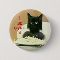 J'aime le bouton de chat de spaghetti