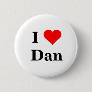 Macaron Rond 5 Cm J'aime le bouton de Dan
