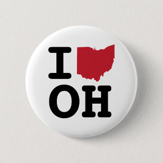 Macaron Rond 5 Cm J'aime le bouton de l'Ohio