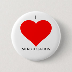 Macaron Rond 5 Cm J'aime le bouton de Mesntruation