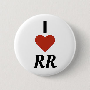 Macaron Rond 5 Cm J'AIME le bouton de rr