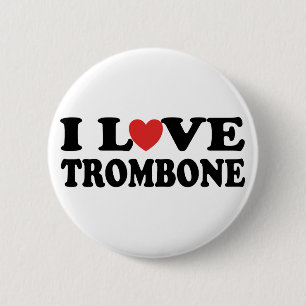 Macaron Rond 5 Cm J'aime le bouton de trombone