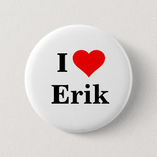 Macaron Rond 5 Cm J'aime le bouton d'Erik