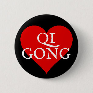 Macaron Rond 5 Cm J'aime le bouton qi gong pin