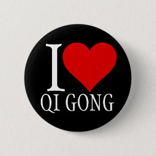 Macaron Rond 5 Cm J'aime le bouton qi gong pin