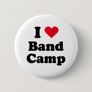 Macaron Rond 5 Cm J'aime le camp de bande
